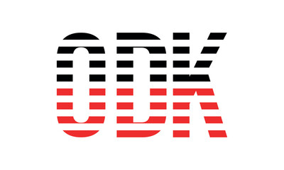 ODK three initial letter iconic line negative space minimal logo design vector template. monogram, abstract, wordmark, business, typography, minimalist, brand, company, flat, modern, unique, simple