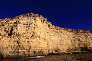 View of the Algarve coast which is an administrative region located in the south of mainland Portugal