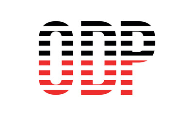 ODP three initial letter iconic line negative space minimal logo design vector template. monogram, abstract, wordmark, business, typography, minimalist, brand, company, flat, modern, unique, simple