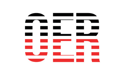 OER three initial letter iconic line negative space minimal logo design vector template. monogram, abstract, wordmark, business, typography, minimalist, brand, company, flat, modern, unique, simple