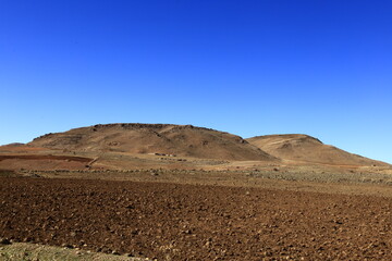 View on a mountain in the Middle Atlas which is a mountain range in Morocco