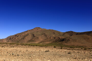 View on a mountain in the Middle Atlas which is a mountain range in Morocco
