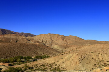View on a mountain in the Middle Atlas which is a mountain range in Morocco