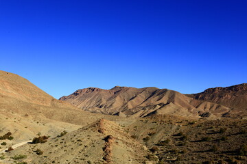 View on a mountain in the Middle Atlas which is a mountain range in Morocco