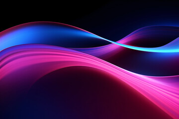 A colorful wave with a blue and pink hue. The wave is long and has a lot of detail