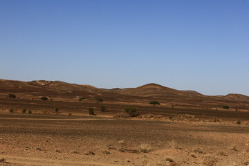 View on a mountain in the Haut Atlas Oriental National Park located in Morocco.