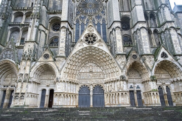 Bourges, medieval city in France, the Saint-Etienne cathedral