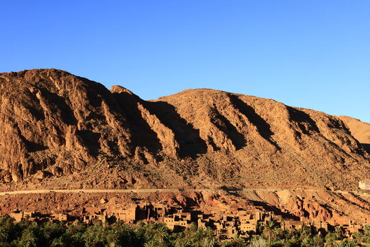 View on a mountain in the Haut Atlas Oriental National Park located in Morocco.