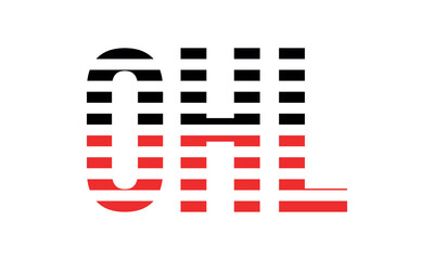 OHL three initial letter iconic line negative space minimal logo design vector template. monogram, abstract, wordmark, business, typography, minimalist, brand, company, flat, modern, unique, simple