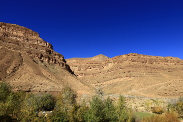 Fototapeta na wymiar The High Atlas is a mountain range in central Morocco, North Africa, the highest part of the Atlas Mountains