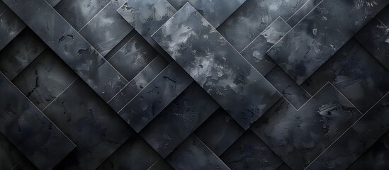Dark Gray Metal Texture in Cubist Style for Modern Design - obrazy, fototapety, plakaty
