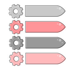 Obraz premium Pastel Infographic process design 4 options or steps