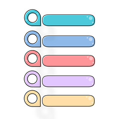 Pastel Infographic process design 5 options or steps