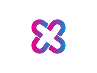 Letter X logo icon design template elements