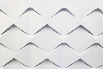 Futuristic volume pattern on wall with repeating patterns in form of rhombus, architecture wallpaper