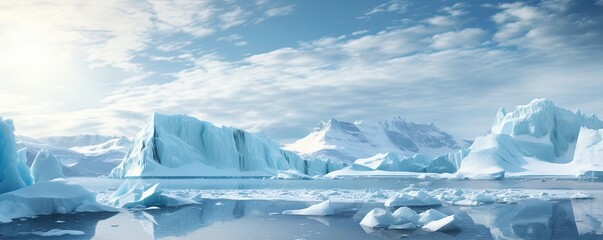 massive glacier in the artic.