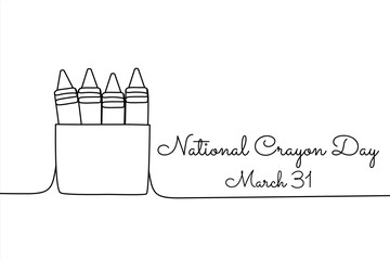 line art of National Crayon Day good for National Crayon Day celebrate. line art. illustration.