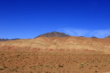 View on a mountain in the High Atlas  which is a mountain range in central Morocco, North Africa, the highest part of the Atlas Mountains