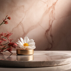 Luxury Product Showcase with Marble Material.