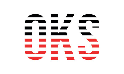 OKS three initial letter iconic line negative space minimal logo design vector template. monogram, abstract, wordmark, business, typography, minimalist, brand, company, flat, modern, unique, simple