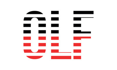 OLF three initial letter iconic line negative space minimal logo design vector template. monogram, abstract, wordmark, business, typography, minimalist, brand, company, flat, modern, unique, simple