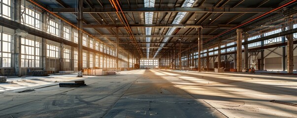 Construction site with cranes and framework