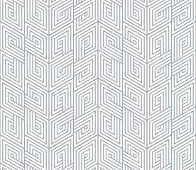 Abstract geometric pattern. A seamless vector background. White and gray ornament. Graphic modern pattern. Simple lattice graphic design.