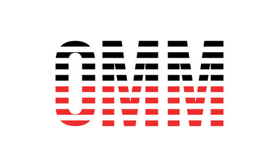 OMM three initial letter iconic line negative space minimal logo design vector template. monogram, abstract, wordmark, business, typography, minimalist, brand, company, flat, modern, unique, simple