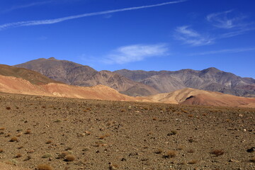 View on a mountain in the High Atlas  which is a mountain range in central Morocco, North Africa, the highest part of the Atlas Mountains