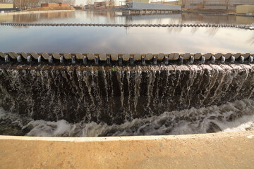 Biological wastewater treatment is carried out in aeration tanks