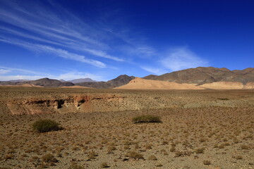 View on a mountain in the High Atlas  which is a mountain range in central Morocco, North Africa, the highest part of the Atlas Mountains