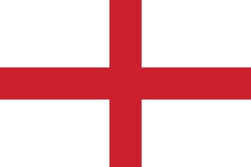 Obraz premium Flat Illustration of England flag. England national flag design. 