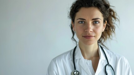 Young Female Doctor Looking Straight into the Camera