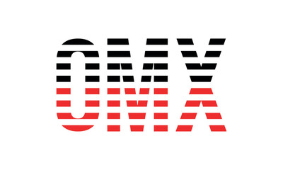 OMX three initial letter iconic line negative space minimal logo design vector template. monogram, abstract, wordmark, business, typography, minimalist, brand, company, flat, modern, unique, simple