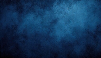 Deep blue textured background with a vignette effect. - obrazy, fototapety, plakaty