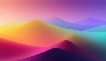 Abstract colorful hills with a smooth gradient in a digital art style.