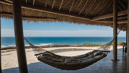 Coastal hammock retreat with ocean views and natural materials