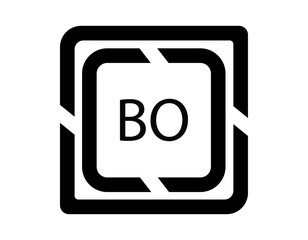 BO logo design template vector. BO Business abstract connection vector logo. BO icon circle logotype
