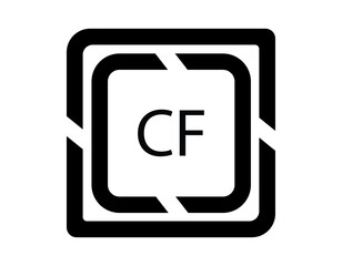 Obraz premium CF logo design template vector. CF Business abstract connection vector logo. CF icon circle logotype 