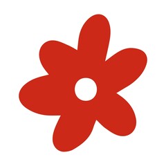 Flower clip art design on plain white transparent isolated background for card, shirt, hoodie, sweatshirt, apparel, tag, mug, icon, poster or badge