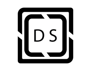 DS logo design template vector. DS Business abstract connection vector logo. DS icon circle logotype

