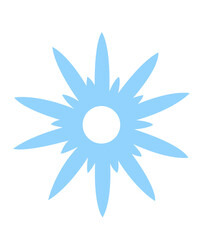 Flower clip art design on plain white transparent isolated background for card, shirt, hoodie, sweatshirt, apparel, tag, mug, icon, poster or badge