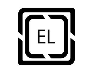EL logo design template vector. EL Business abstract connection vector logo. EL icon circle logotype
