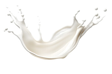 Milk splash isolated on transparent background
