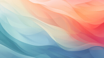 Obraz premium Warm Abstract Wavy Design with Coral and Seafoam Gradient