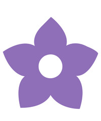 Flower clip art design on plain white transparent isolated background for card, shirt, hoodie, sweatshirt, apparel, tag, mug, icon, poster or badge