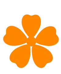 Flower clip art design on plain white transparent isolated background for card, shirt, hoodie, sweatshirt, apparel, tag, mug, icon, poster or badge