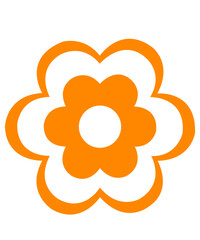 Flower clip art design on plain white transparent isolated background for card, shirt, hoodie, sweatshirt, apparel, tag, mug, icon, poster or badge