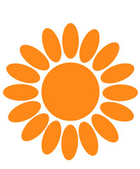 Flower clip art design on plain white transparent isolated background for card, shirt, hoodie, sweatshirt, apparel, tag, mug, icon, poster or badge