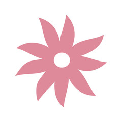 Flower clip art design on plain white transparent isolated background for card, shirt, hoodie, sweatshirt, apparel, tag, mug, icon, poster or badge